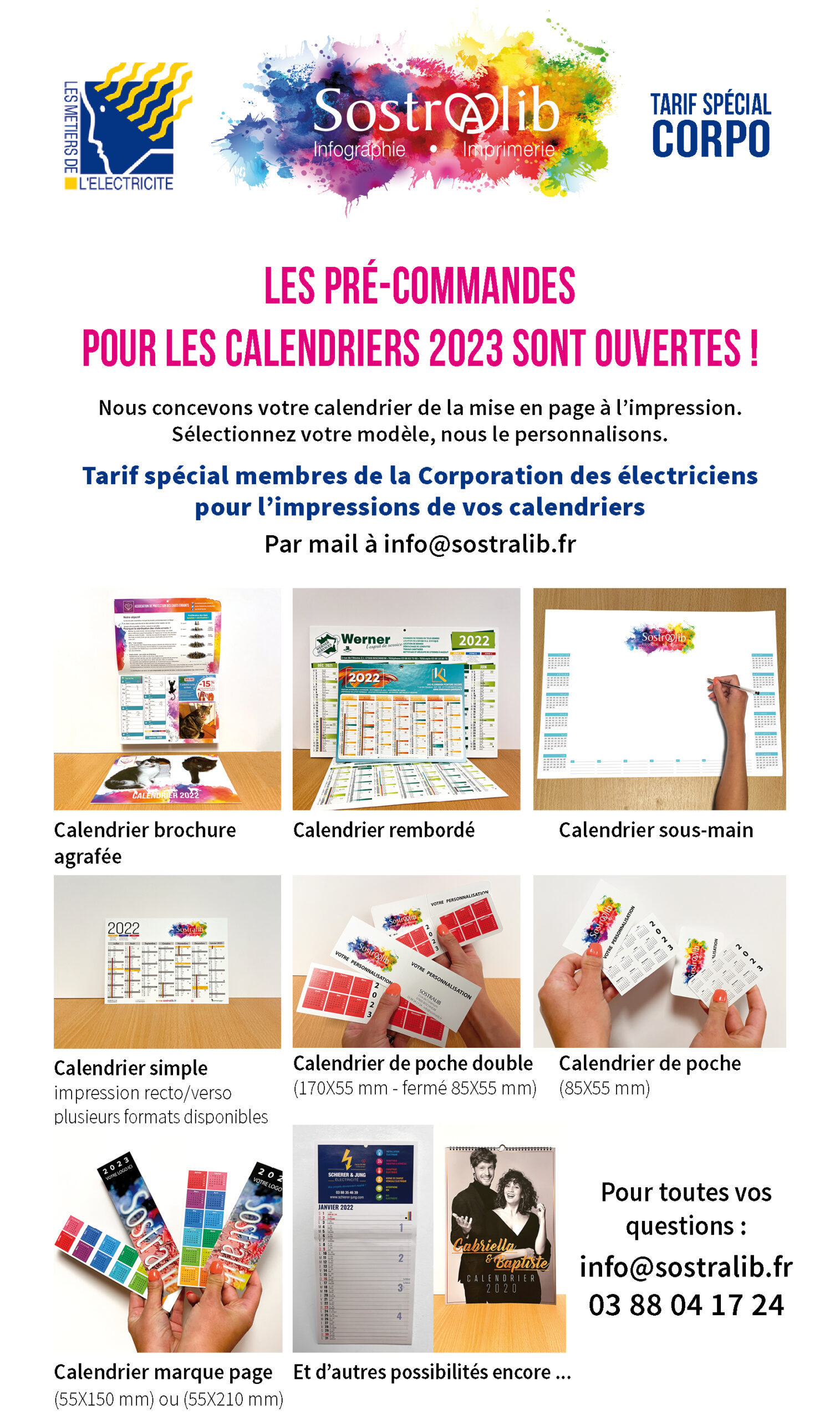 CALENDRIERS 2023 corpo elec67