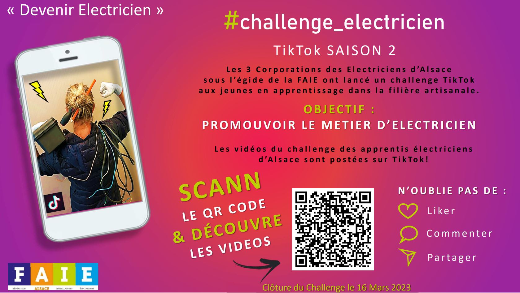 Challenge TikTok « Devenir Electricien »
